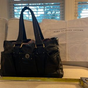 Marc by Marc Jacob’s black leather handbag or diaper bag